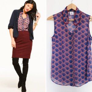 CAbi Sleeveless Fan Blouse: Only worn once